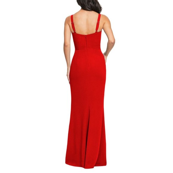 dress the population brooke twist front gown